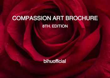 Compassion Art Brochure — 8th Edition cover with a deep red rose